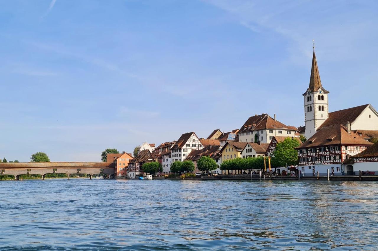 Ferienwohnung Rheinblick In Buesingen -Keine Monteure- Busingen Bagian luar foto